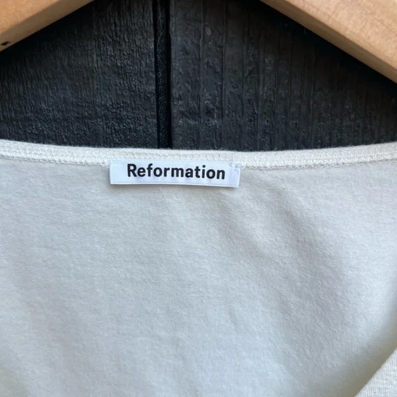 Reformation Ivory Kelia Knit Long Sleeve Top - Picture 2 of 5